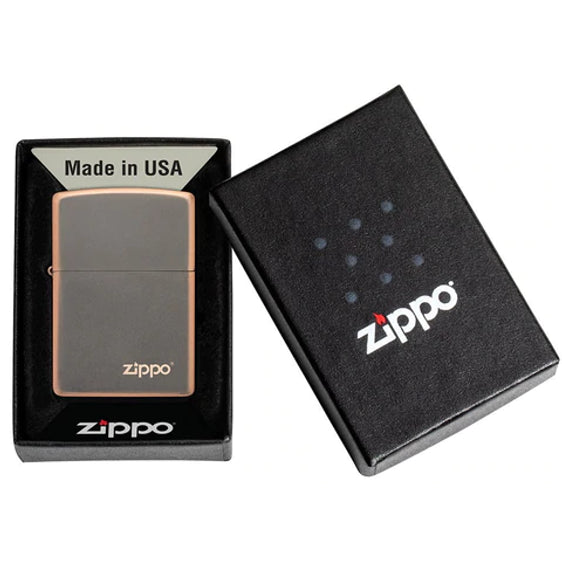 Zippo Lighter - Rustic Bronze w/ Zippo Logo