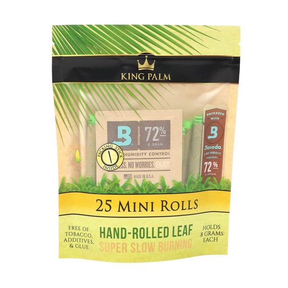 King Palm 25 Mini Rolls (25 Pack)