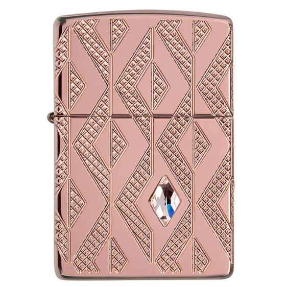 Zippo Lighter - Geometric Diamond Pattern