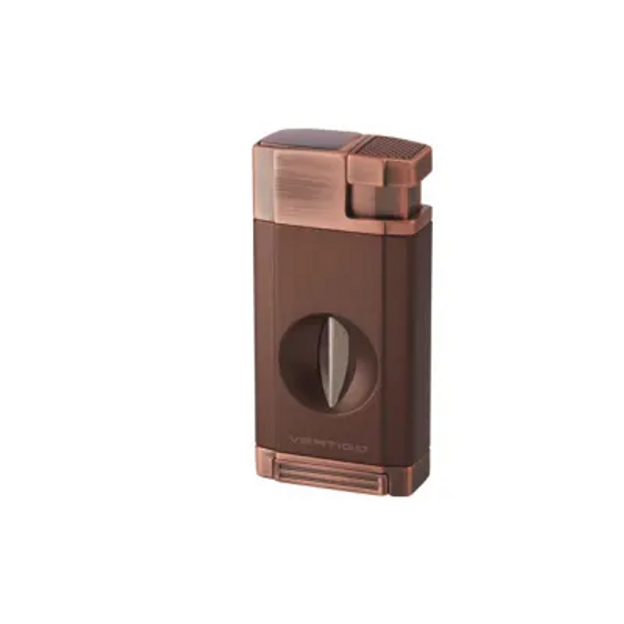 Vertigo Saber Double Flame Torch Lighter w/Fold Out V Cutter - Copper