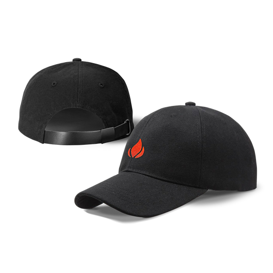 Lighterusa Black Strapback Hat