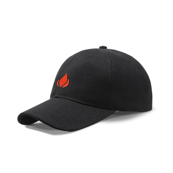 Lighterusa Black Strapback Hat