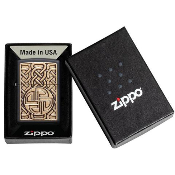 Zippo Lighter - Norse Emblem Black Matte