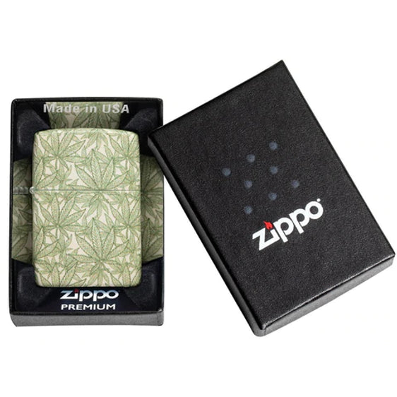 Zippo Lighter - All Over Cannabis