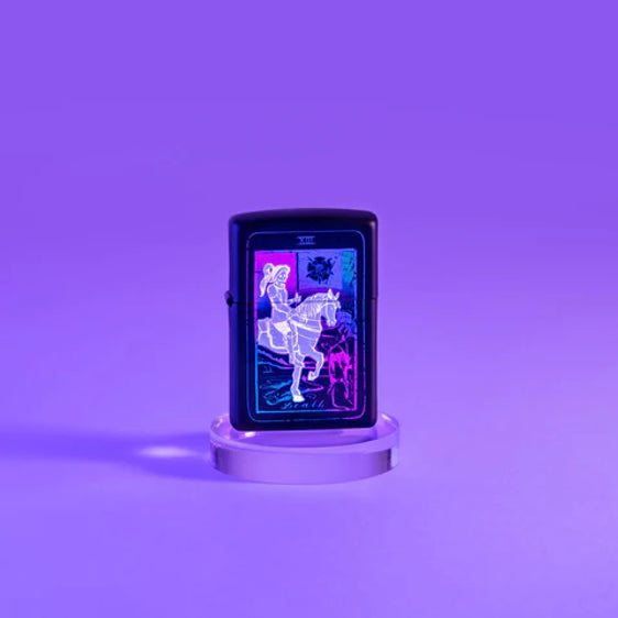 Zippo Lighter - Black Light Tarot Card