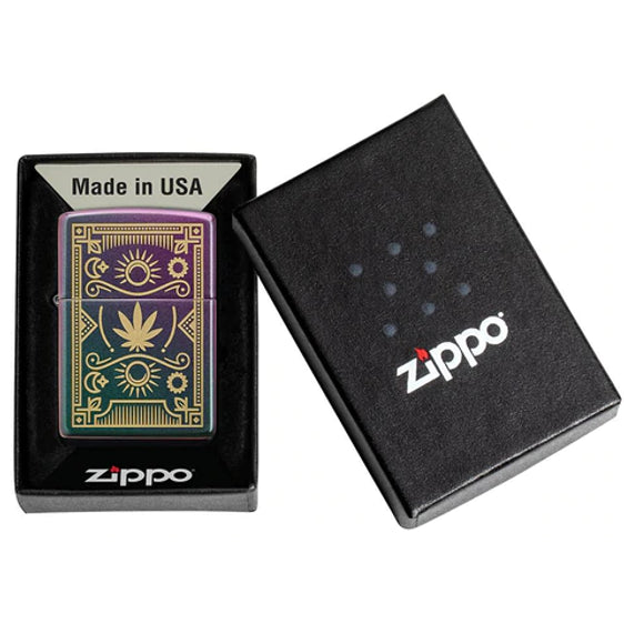 Zippo Lighter - Iridescent Cannabis