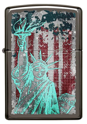 Zippo Lighter - Statue Of Liberty Black Ice