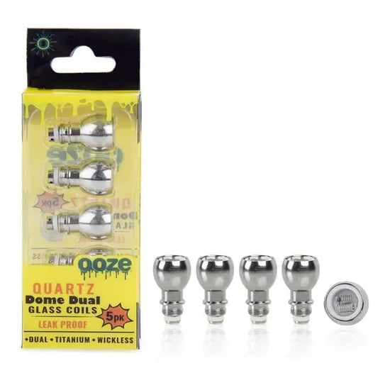 Ooze Dome Dual Quartz Coils 5PC/PK