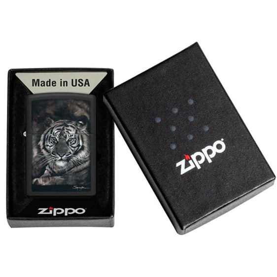 Zippo Lighter - Spazuk Tiger Fire Painting