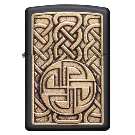 Zippo Lighter - Norse Emblem Black Matte