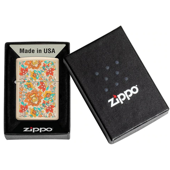 Zippo Lighter - Groovy Floral