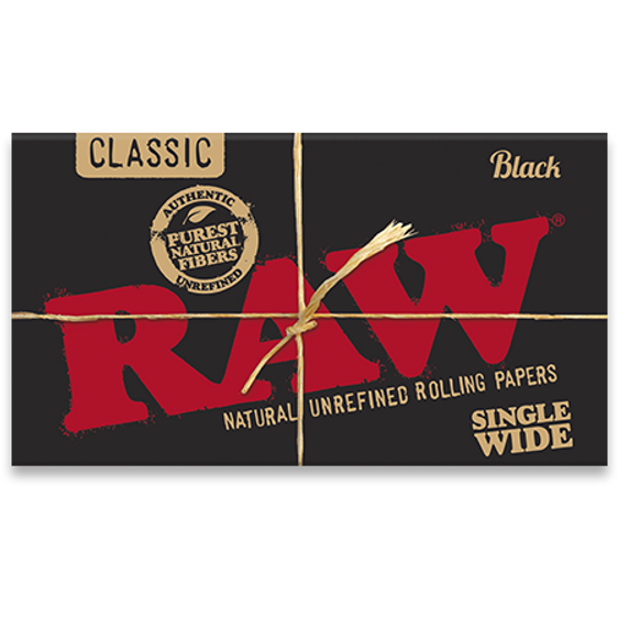RAW Black Single Wide Double Feed Rolling Papers