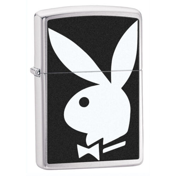 Zippo Lighter - Black / White Playboy