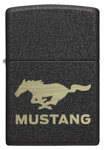 Zippo Lighter - Ford Mustang Black Crackle