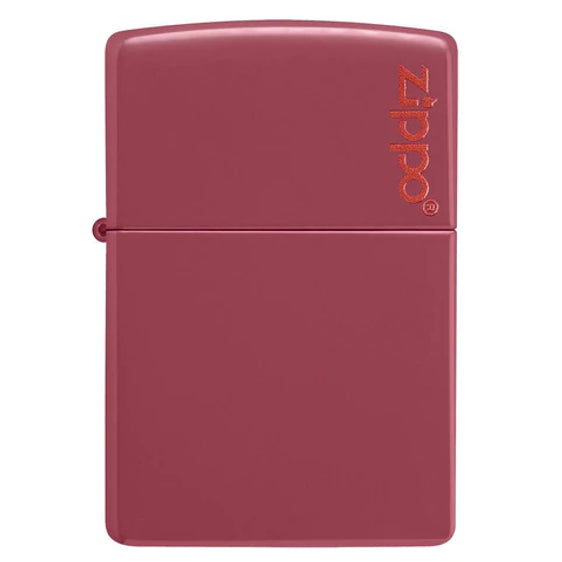 Zippo Lighter - Red Brick w/ Zippo Logo