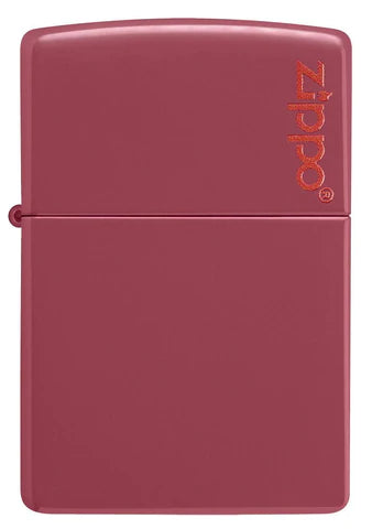 Zippo Lighter - Red Brick w/ Zippo Logo