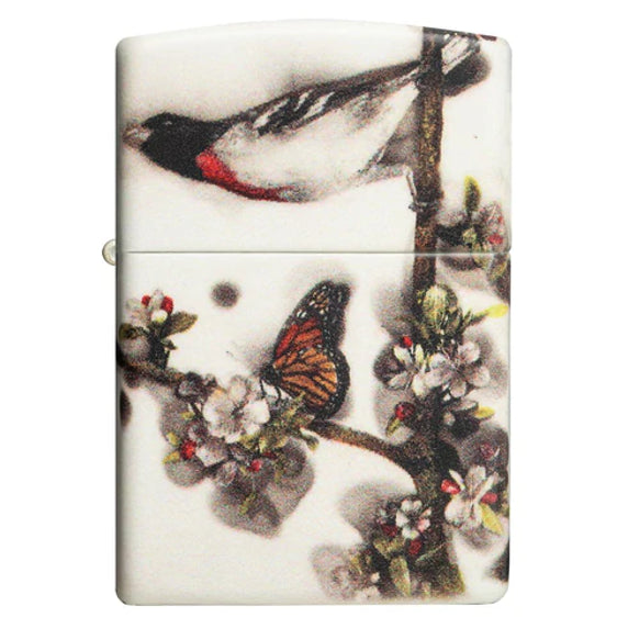 Zippo Lighter - Spazuk Bird and Beautiful Monarch Butterflies