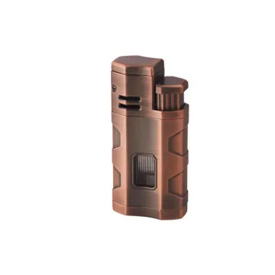 Vertigo Envoy Triple Torch Flame Lighter w/Cigar Punch - Copper