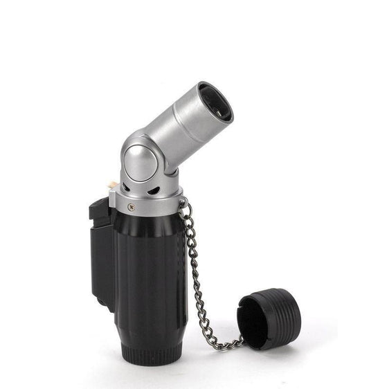 Vertigo Intimidator Quadruple Torch Lighter - Black & Chrome