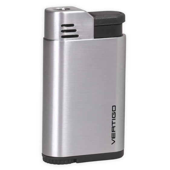 Vertigo Attache Single Jet Flame Lighter - Brushed Chrome