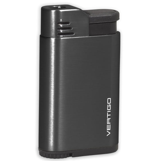 Vertigo Attache Single Jet Flame Lighter - Brushed Gunmetal