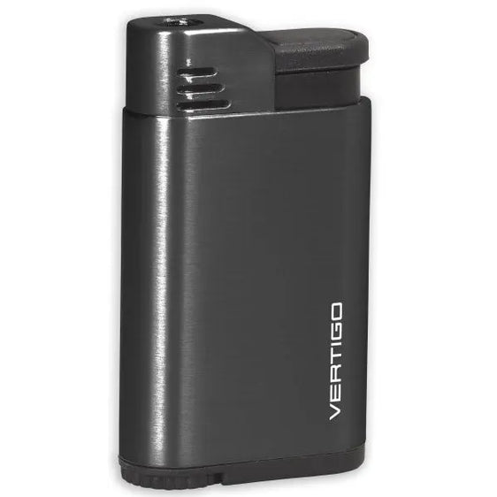 Vertigo Attache Single Jet Flame Lighter - Brushed Gunmetal