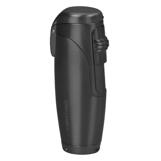 Vertigo Titan Triple Torch Lighter w/ Cigar Punch - Black Matte