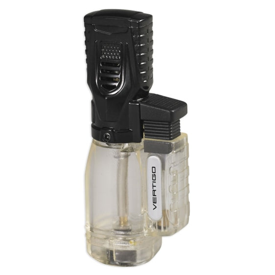 Vertigo Venom 2 Triple Torch Lighter - Clear & Black