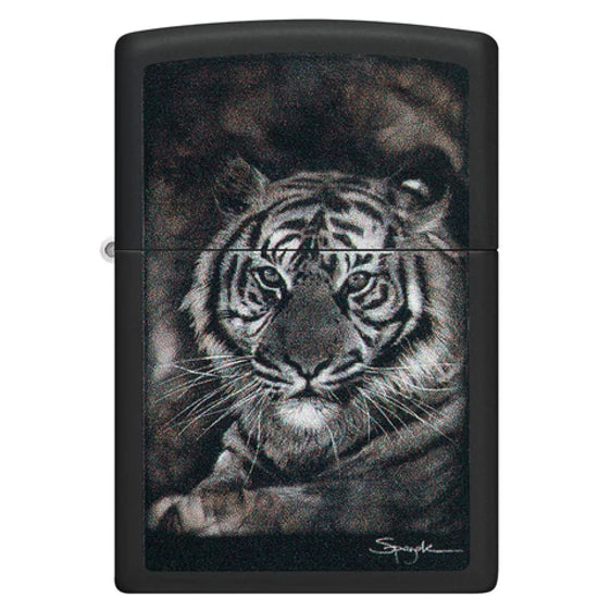 Zippo Lighter - Spazuk Tiger Fire Painting