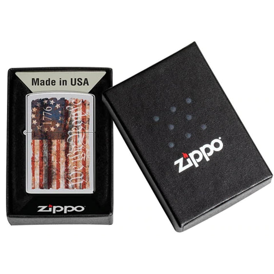 Zippo Lighter - Betsy Ross-Inspired 1776 American Flag - Lighter USA