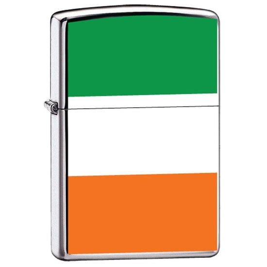 Zippo Lighter - Flag of Ireland High Polish Chrome