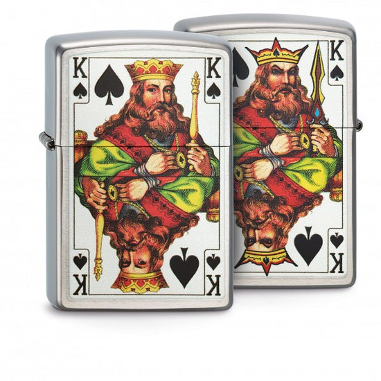 Zippo Lighter - 2 Sided King of Spade