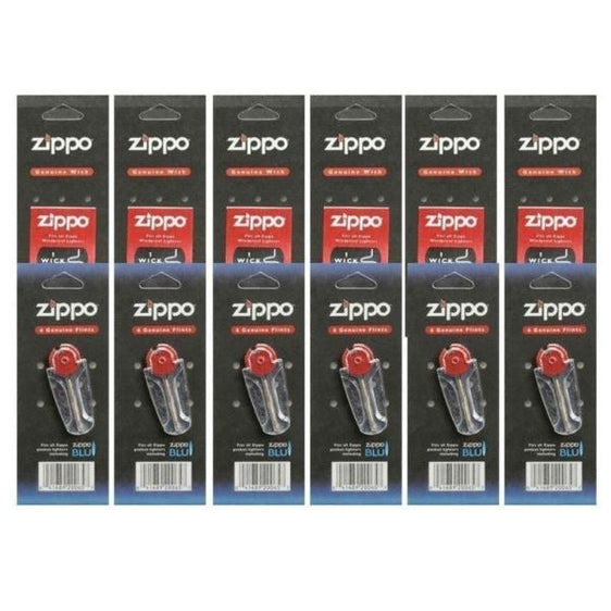 Zippo Genuine Flints & Wicks Variety Packs - 6 Pack