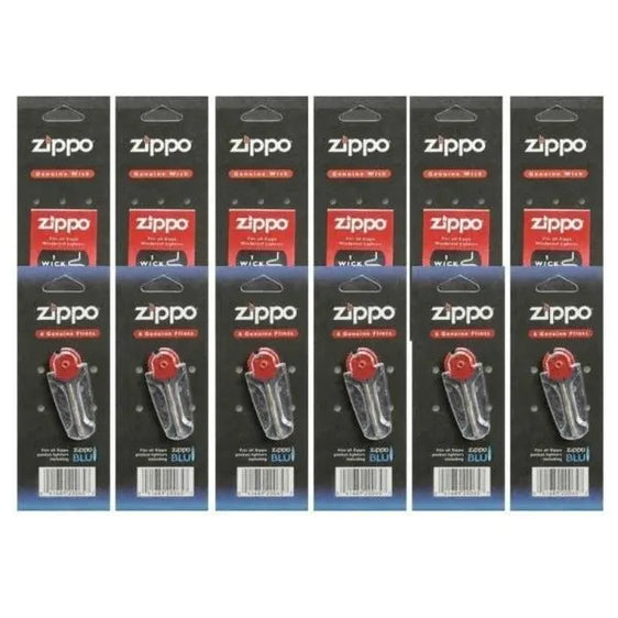 Zippo Genuine Flints & Wicks Variety Packs - 6 Pack