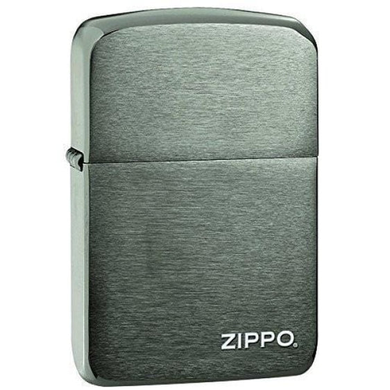 Zippo Lighter - 1941 Replica w/ Zippo logo on Black Ice
