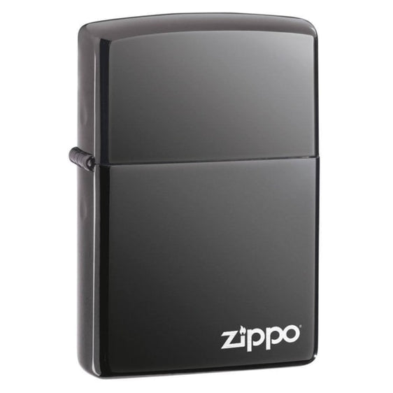 Zippo Lighter - Black Ice Zippo Logo