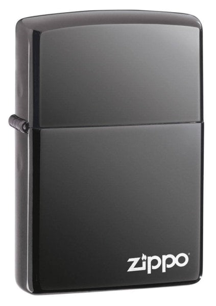 Zippo Lighter - Black Ice Zippo Logo