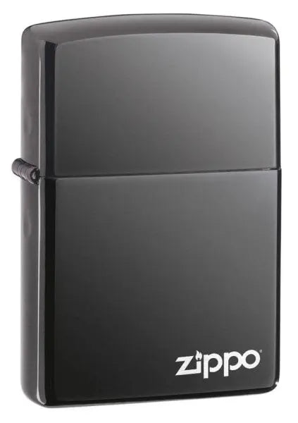 Zippo Lighter - Black Ice Zippo Logo