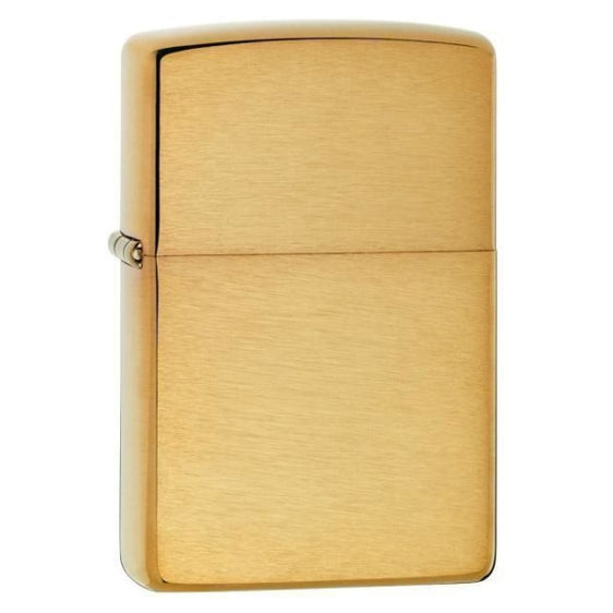 Zippo Lighter - Brushed Brass w/o Engraving