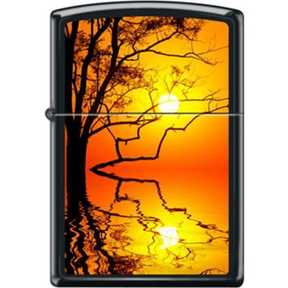 Zippo Lighter - Double Sunset Black Matte