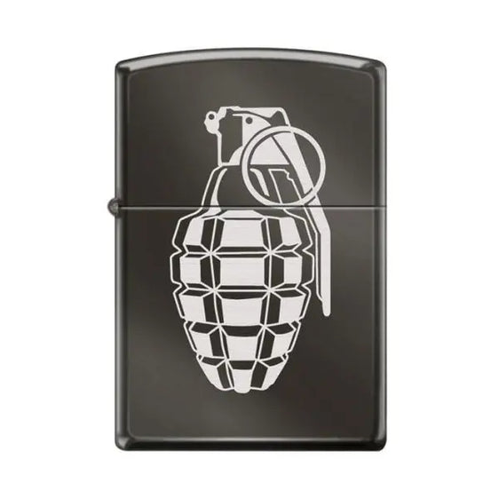 Zippo Lighter - Grenade Black Ice
