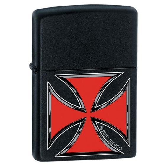 Zippo Lighter - Iron Cross Black Matte