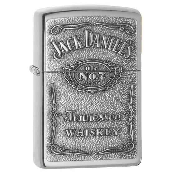 Zippo Lighter - Jack Daniel's Logo High Polish Chrome