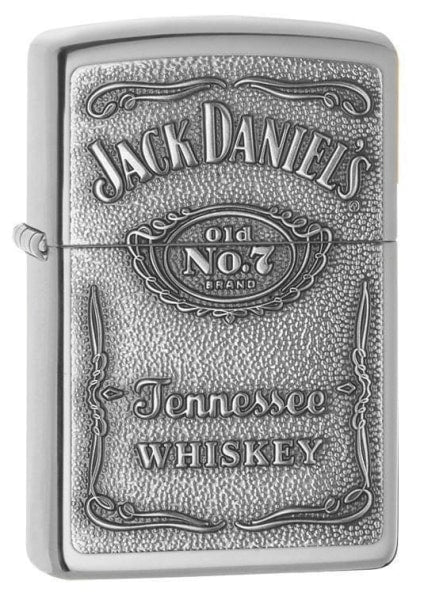 Zippo Lighter - Jack Daniel's Logo High Polish Chrome