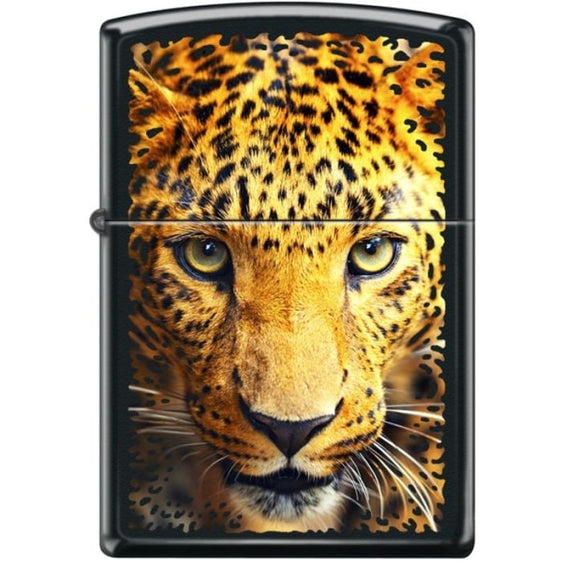 Zippo Lighter - Leopard Black Matte