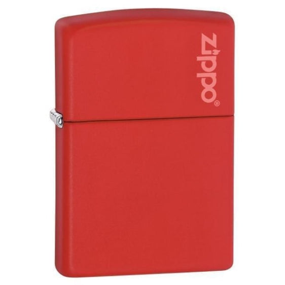 Zippo Lighter - Red Matte with Zippo Logo