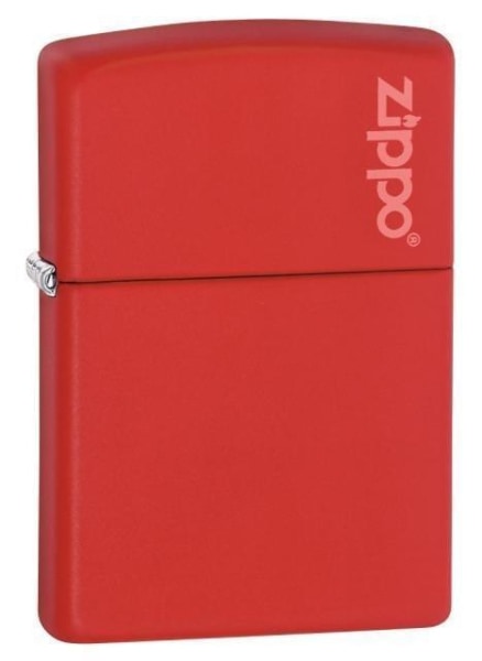 Zippo Lighter - Red Matte with Zippo Logo
