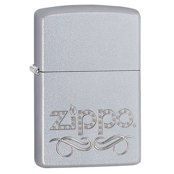 Zippo Lighter - Zippo Scroll Satin Chrome