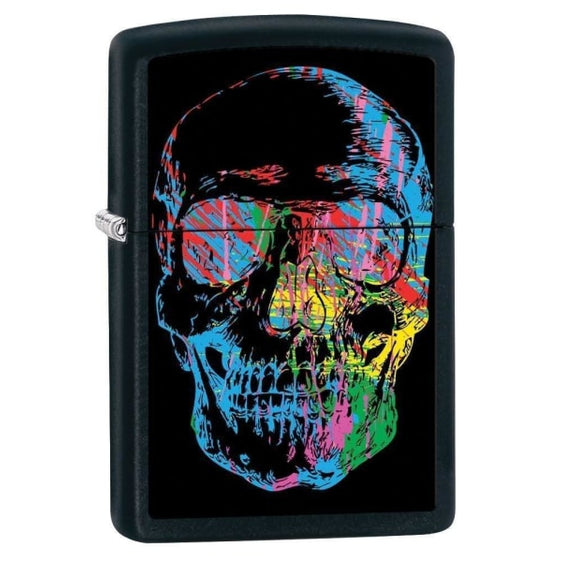Zippo Lighter - Colorful Skull