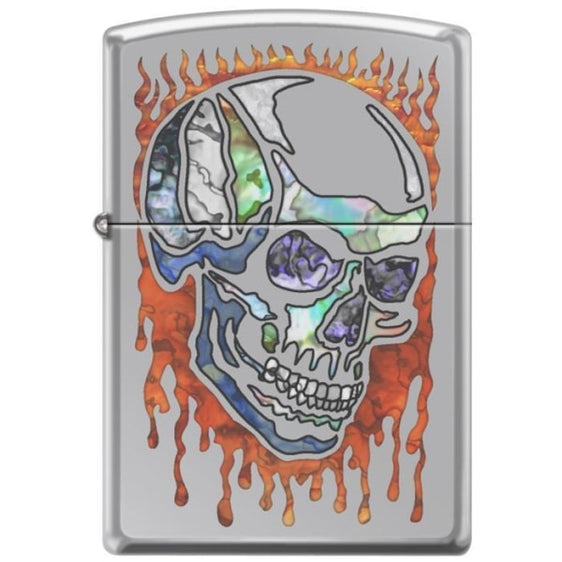 Zippo Lighter - Skull Fusion High Polish Chrome